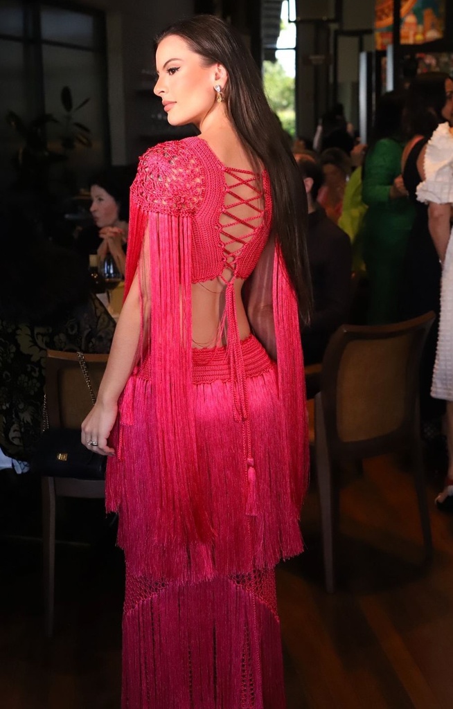 Vestido de Crochet Fio de Seda VE316
