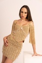 Conjunto Cropped e Saia de Crochet Cristais Fio de Seda CJ1