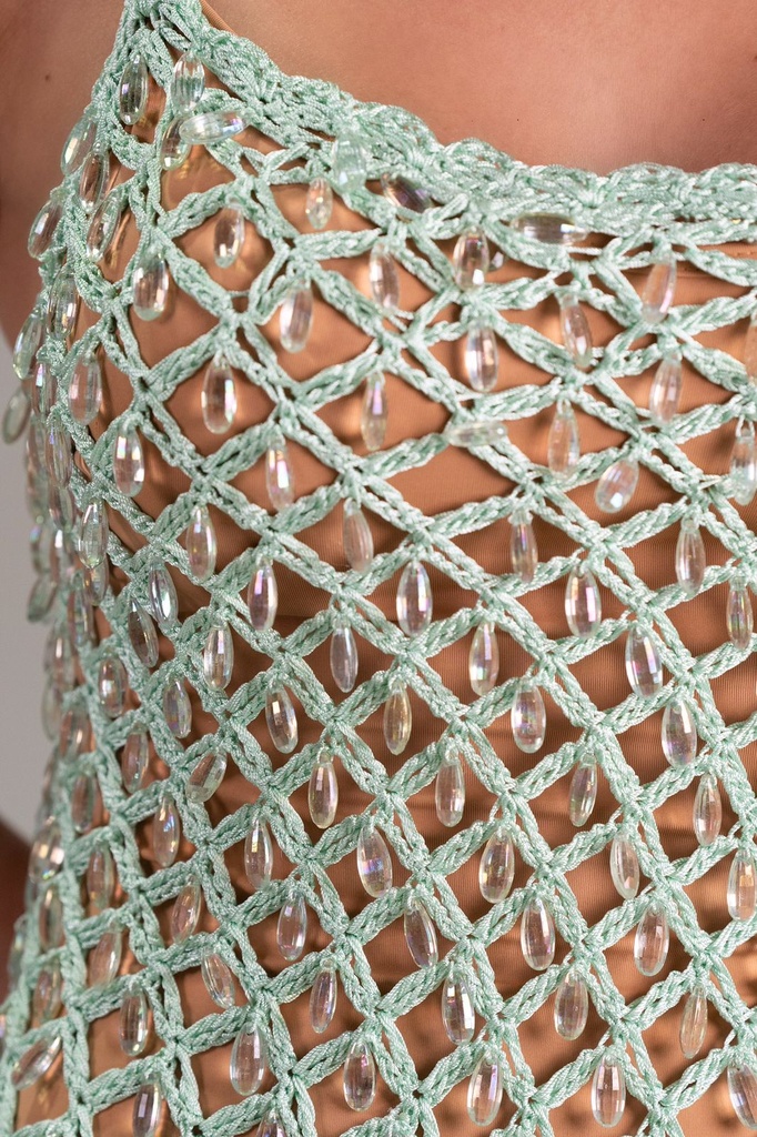 Vestido de Crochet Fio de Seda VE378