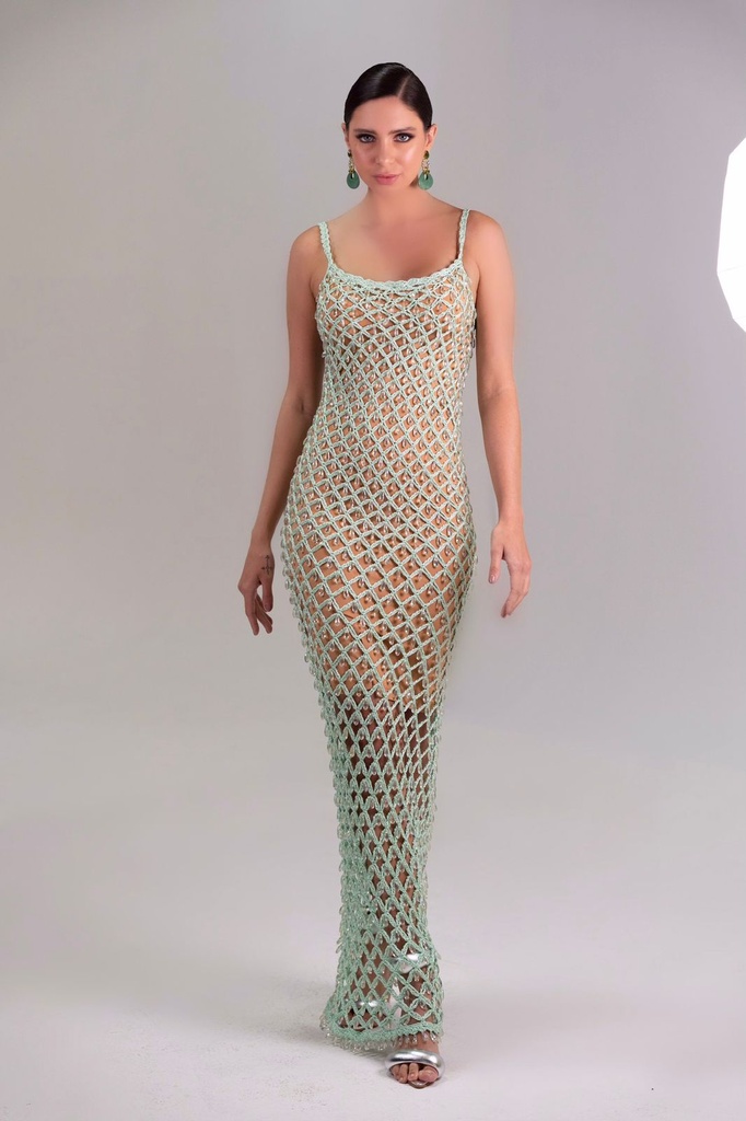 Vestido de Crochet Fio de Seda VE378