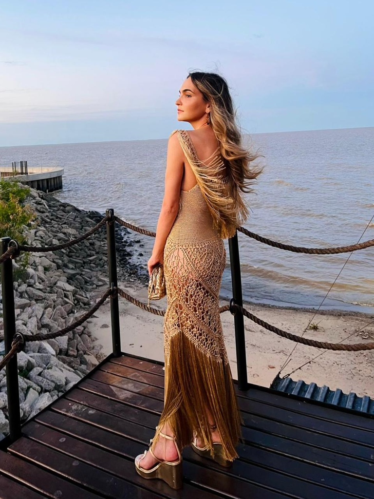 Vestido de Crochet Fio de Seda VE333