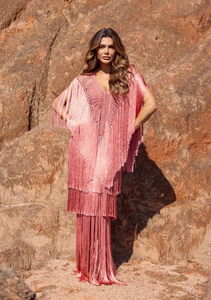 Vestido de Crochet Fio de Seda VE241
