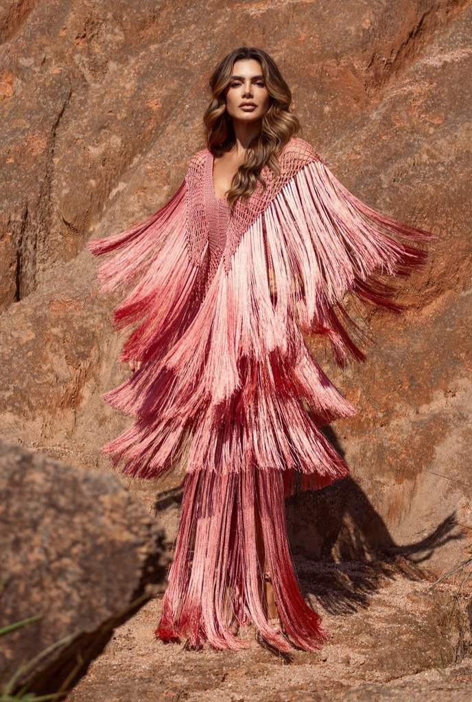 Vestido de Crochet Fio de Seda VE241