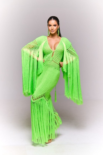 Vestido de Crochet Fio de Seda VE319