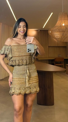 Conjunto de Saia e Top de Crochet SA088/TP053
